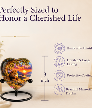 Lion Cremation Urn for Ashes, Lion Memorial Urn, Personalized Lion Urn, Lion Lover Memorial,