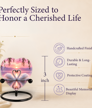 Adult Urn Heart-Shaped Memorial Keepsake – Unique Cremation Urn for Adult Ashes