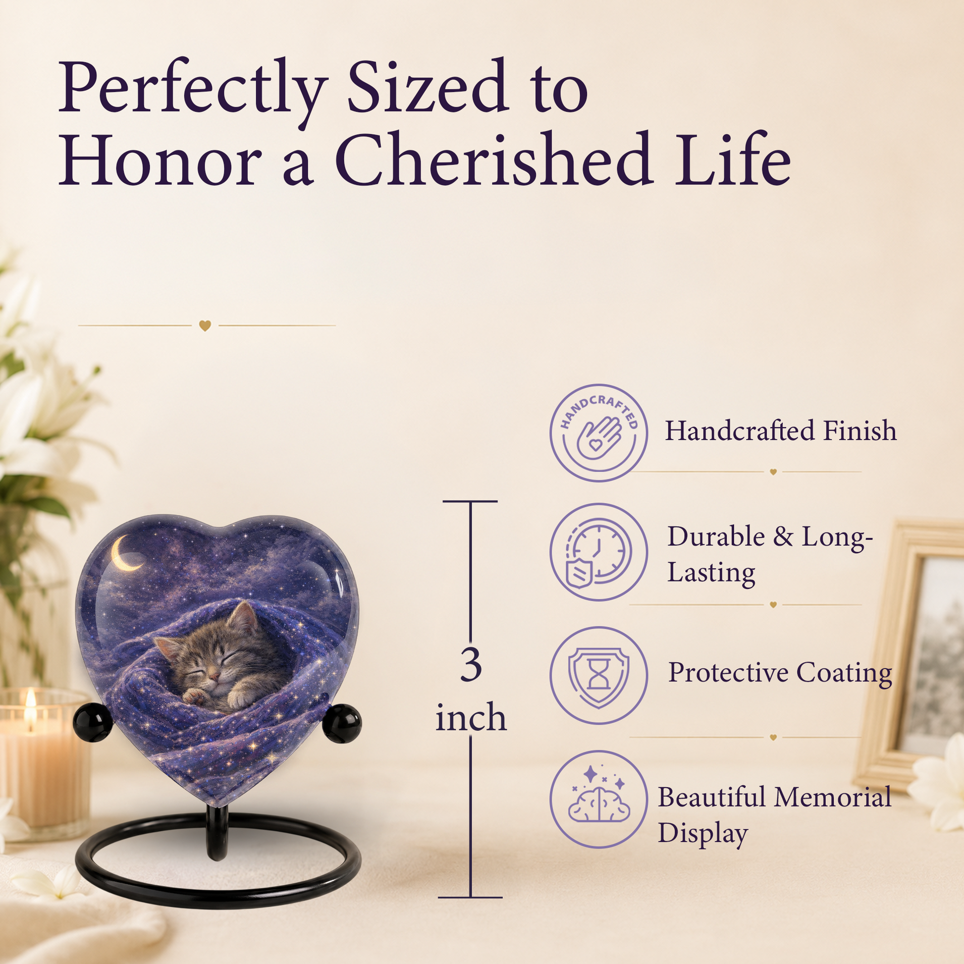 Adult Urn for Ashes – Heart Shaped Adult Cremation Urn, Urns for Adult Ashes