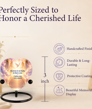 Heavenly Angel Wing Urn – Adult Urn for Ashes, Angel Wings Cremation Urn, Heart-Shaped Heaven Memorial Urn