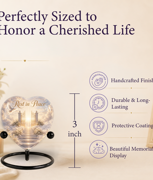 Heaven Urn – Heavenly Adult Urn for Ashes, Heart-Shaped Heaven Cremation Urn