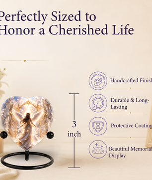 Angel Wing Heaven Urn – Heavenly Angel Wings Cremation Urn, Peaceful Heaven Memorial Urn