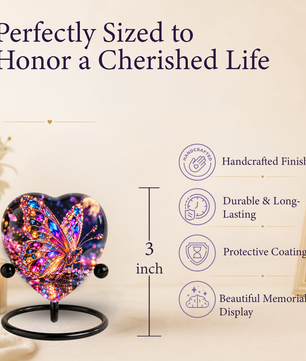 Butterfly Adult Urn for Ashes, Colorful Jeweled Butterfly Memorial Urn, Adult Cremation Urn