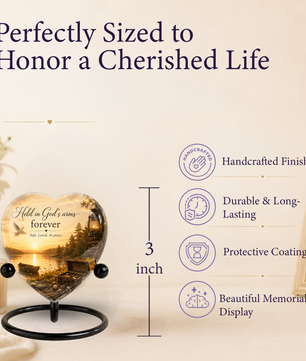 Fishing Adult Urn – Adult Urn for Ashes, Fishing Cremation Urn, Lake Sunset Urn for Adult Ashes