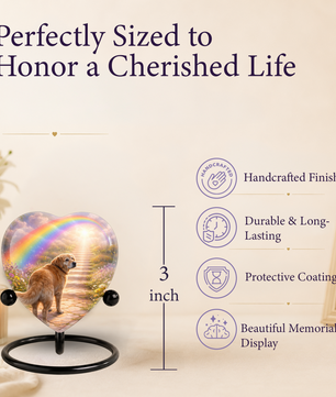 Dog Urn – Personalized Dog Urn Memorial Heart Keepsake, Dog Urns for Ashes & Pet Memorial