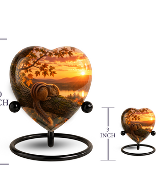 Squirrel Cremation Urn for Ashes | Personalized Adult Memorial Urn| Nature & Wildlife Cremation Urn