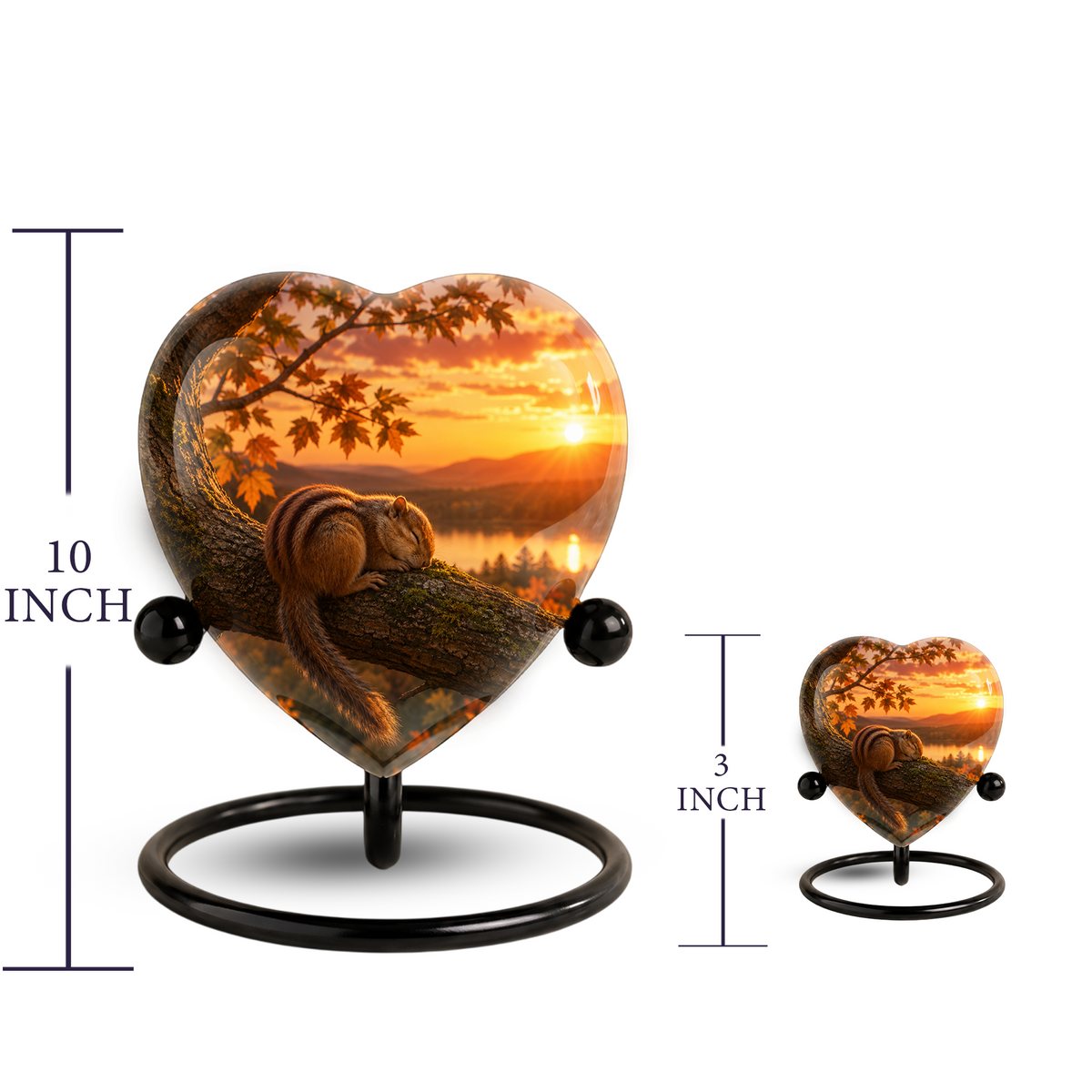 Squirrel Cremation Urn for Ashes | Personalized Adult Memorial Urn| Nature & Wildlife Cremation Urn