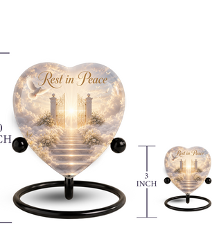 Heaven Urn – Heavenly Adult Urn for Ashes, Heart-Shaped Heaven Cremation Urn