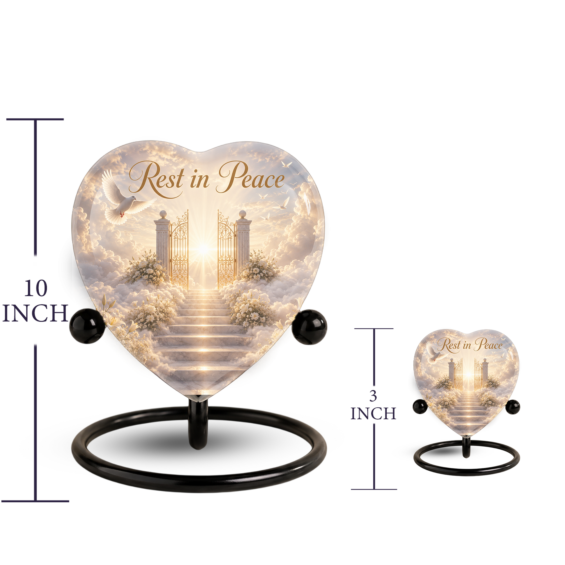 Heaven Urn – Heavenly Adult Urn for Ashes, Heart-Shaped Heaven Cremation Urn
