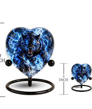 Black Panther Cremation Urn for Ashes, Big Cat Memorial Urn, Personalized Panther Urn