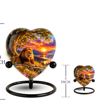 Lion Cremation Urn for Ashes, Lion Memorial Urn, Personalized Lion Urn, Lion Lover Memorial,