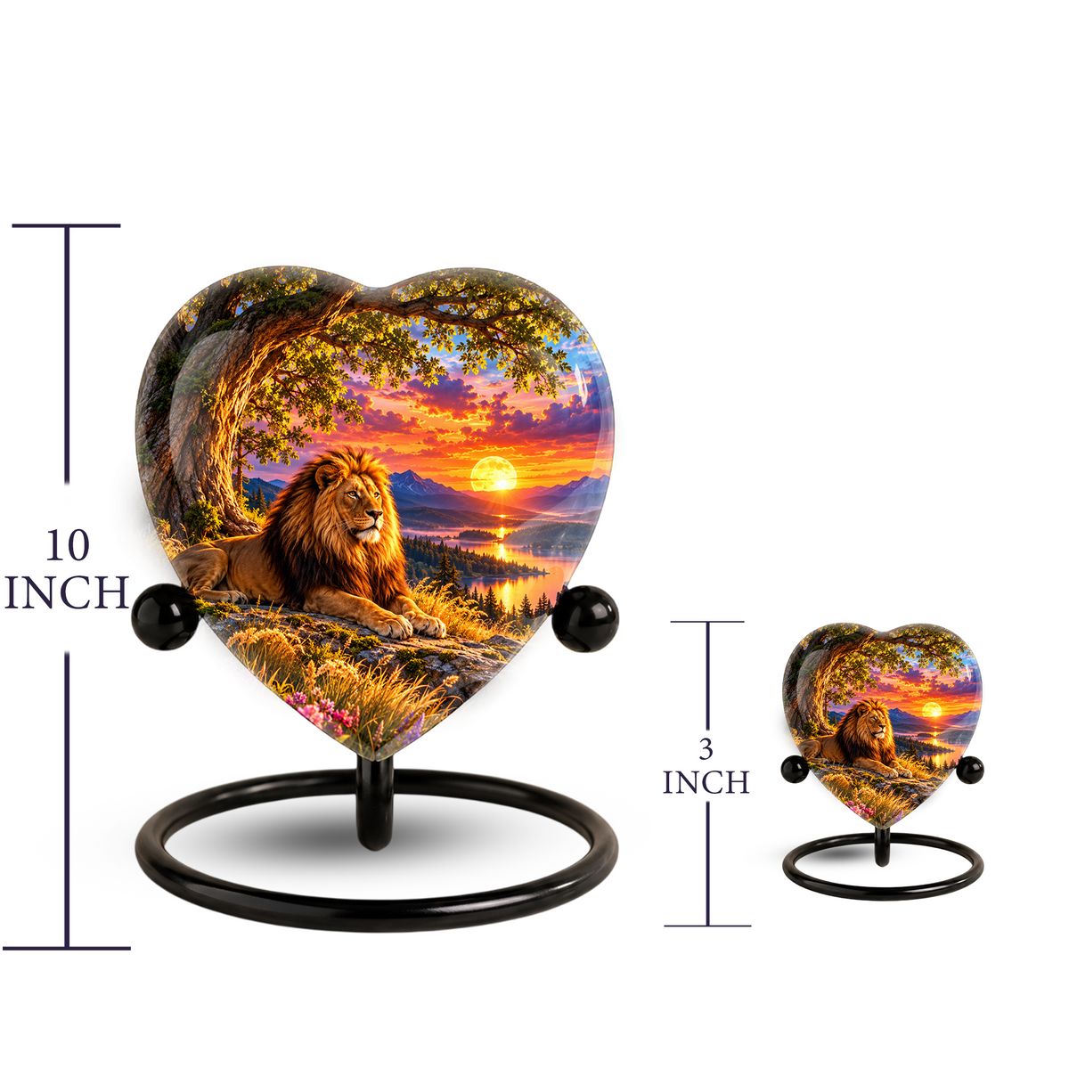 Lion Cremation Urn for Ashes, Lion Memorial Urn, Personalized Lion Urn, Lion Lover Memorial,