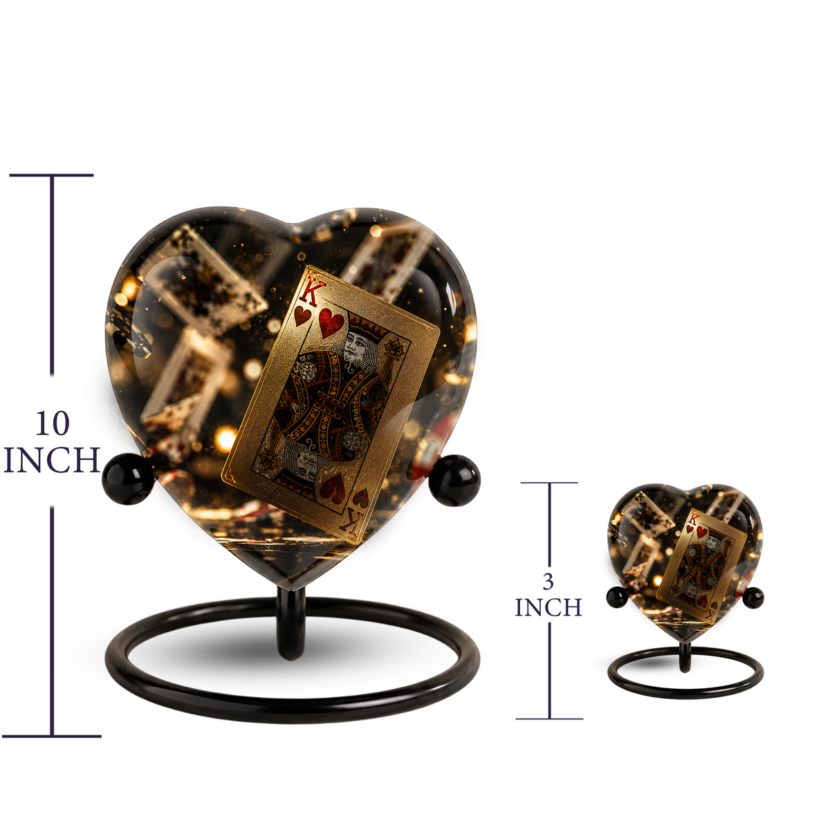 King of Hearts Heart-Shaped Adult Cremation Urn – Unique Keepsake Urn for Dad