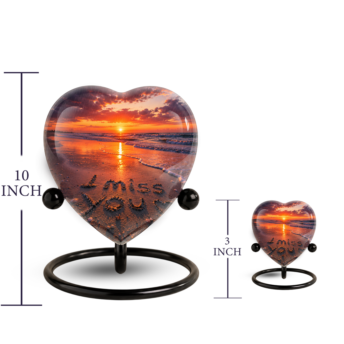 Beach Urn for Human Ashes – Ocean Sunset Beach Cremation Urn, Beach Keepsake Urn & Memorial Urn