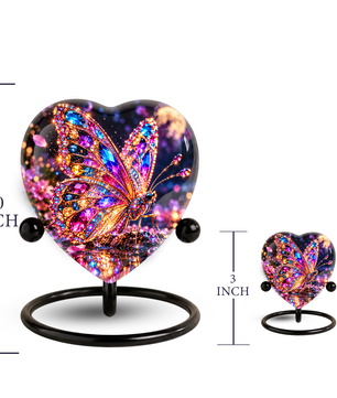 Butterfly Adult Urn for Ashes, Colorful Jeweled Butterfly Memorial Urn, Adult Cremation Urn