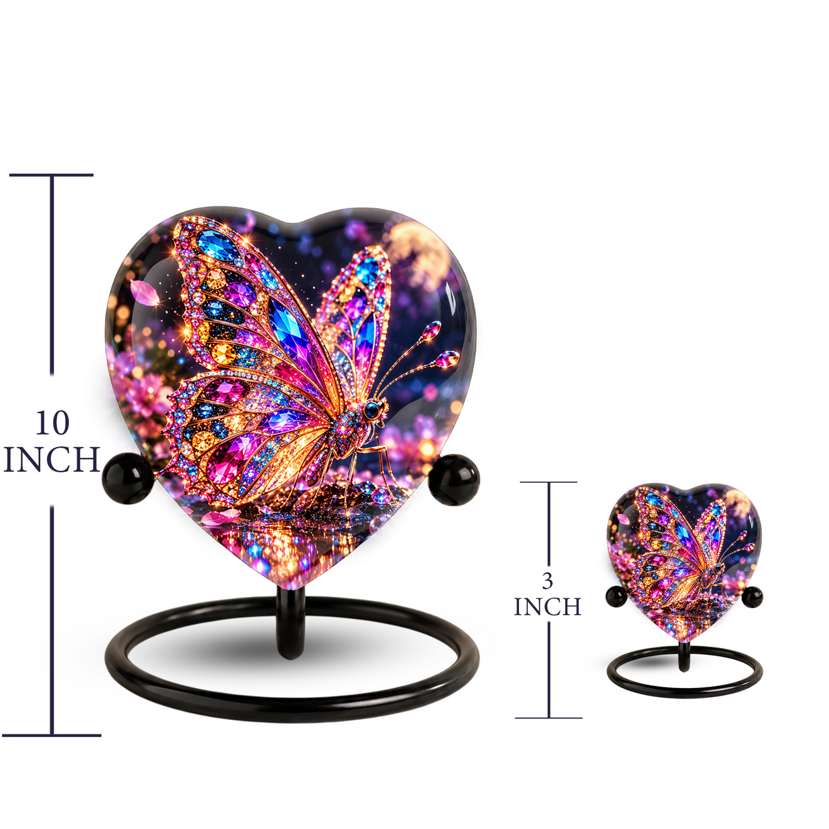 Butterfly Adult Urn for Ashes, Colorful Jeweled Butterfly Memorial Urn, Adult Cremation Urn