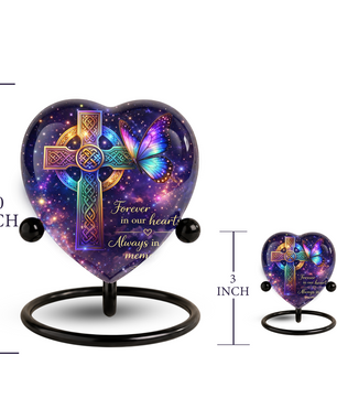Celtic Cross Butterfly Memorial Urn, Adult Urn, Urns for Adult Ashes, Adult Urns, Adult Urns for Ashes