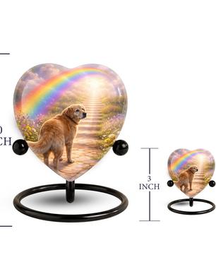 Dog Urn – Personalized Dog Urn Memorial Heart Keepsake, Dog Urns for Ashes & Pet Memorial