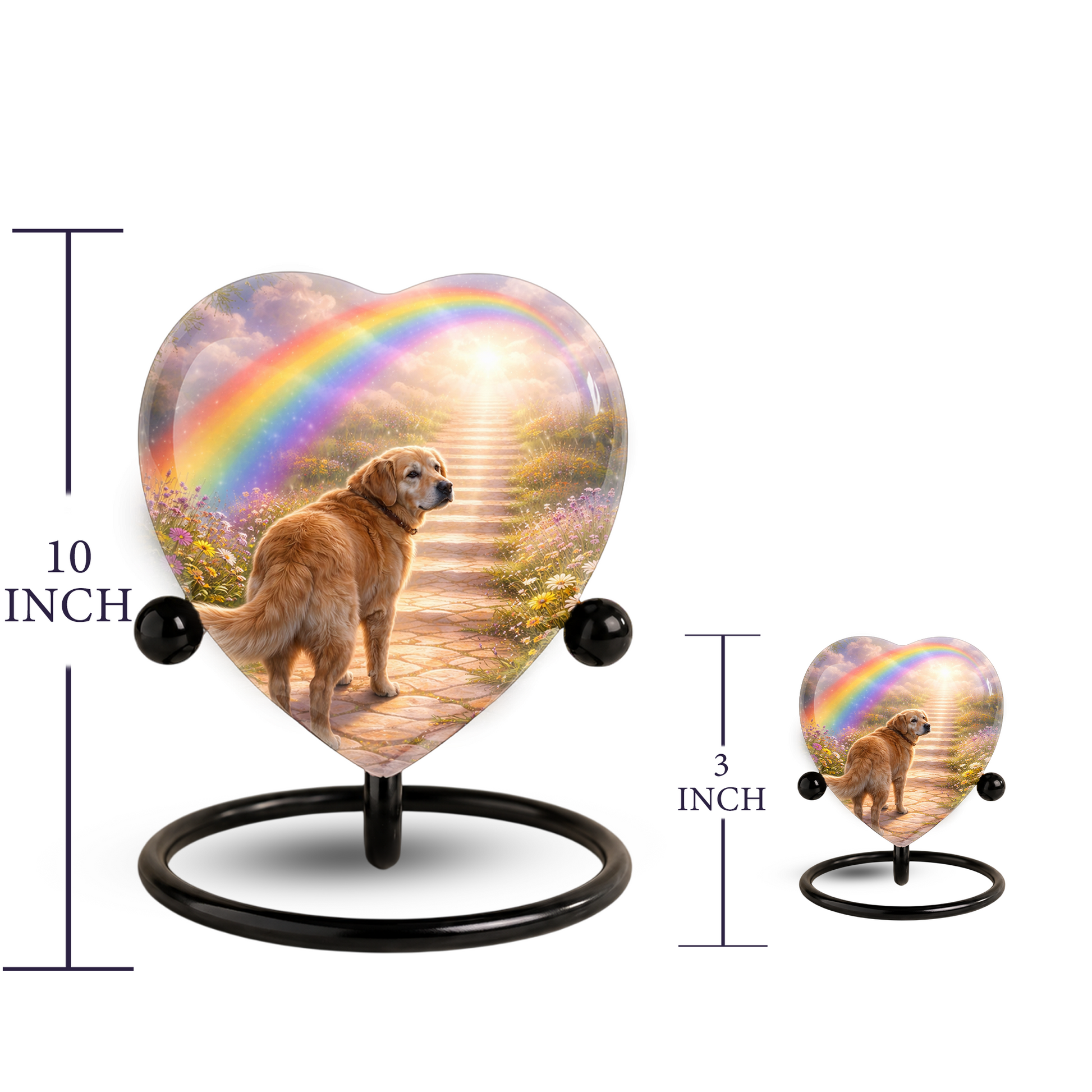Dog Urn – Personalized Dog Urn Memorial Heart Keepsake, Dog Urns for Ashes & Pet Memorial