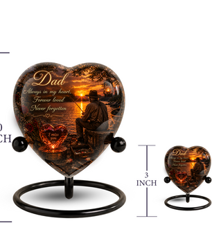 Fishing Urn for Dad – Gone Fishing Urn for Human Ashes, Fishing Cremation Urn & Personalized Dad Memorial Urn