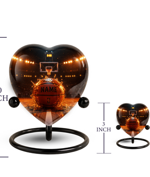 Basketball Adult Urn – Personalized Adult Cremation Urn for Ashes, Sports Memorial Urn