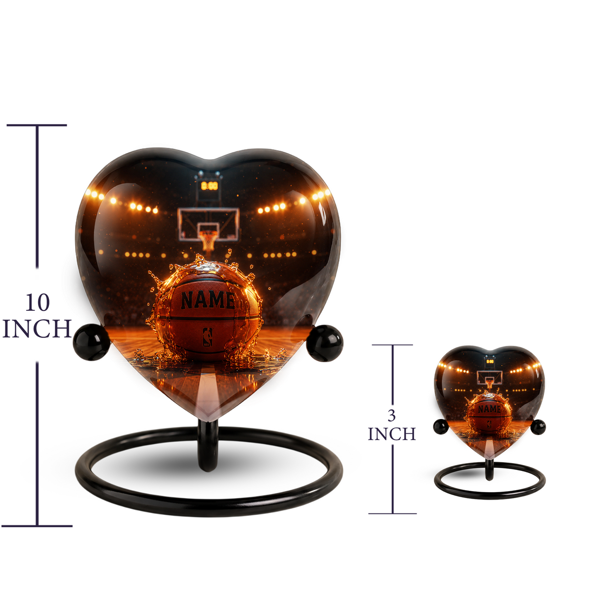 Basketball Adult Urn – Personalized Adult Cremation Urn for Ashes, Sports Memorial Urn