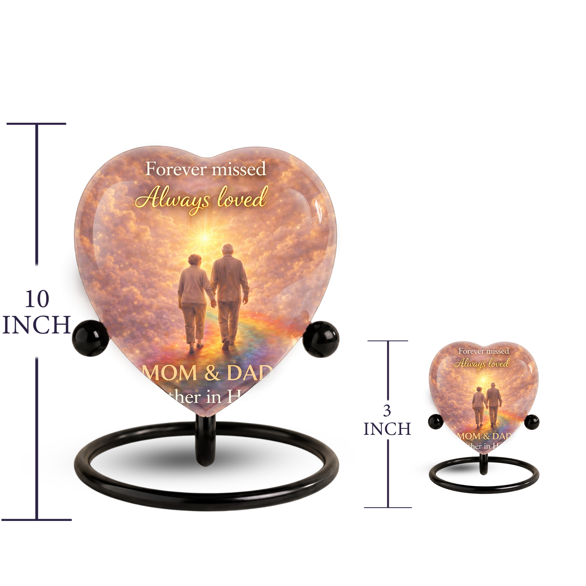 Dad and Mom Urn – Memorial Cremation Urn for Mom and Dad, Keepsake Urn for Mother & Father