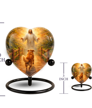 Personalized Dog Urn – Dog Urn for Ashes, Dog Heaven Memorial & Custom Pet Urn for Dogs