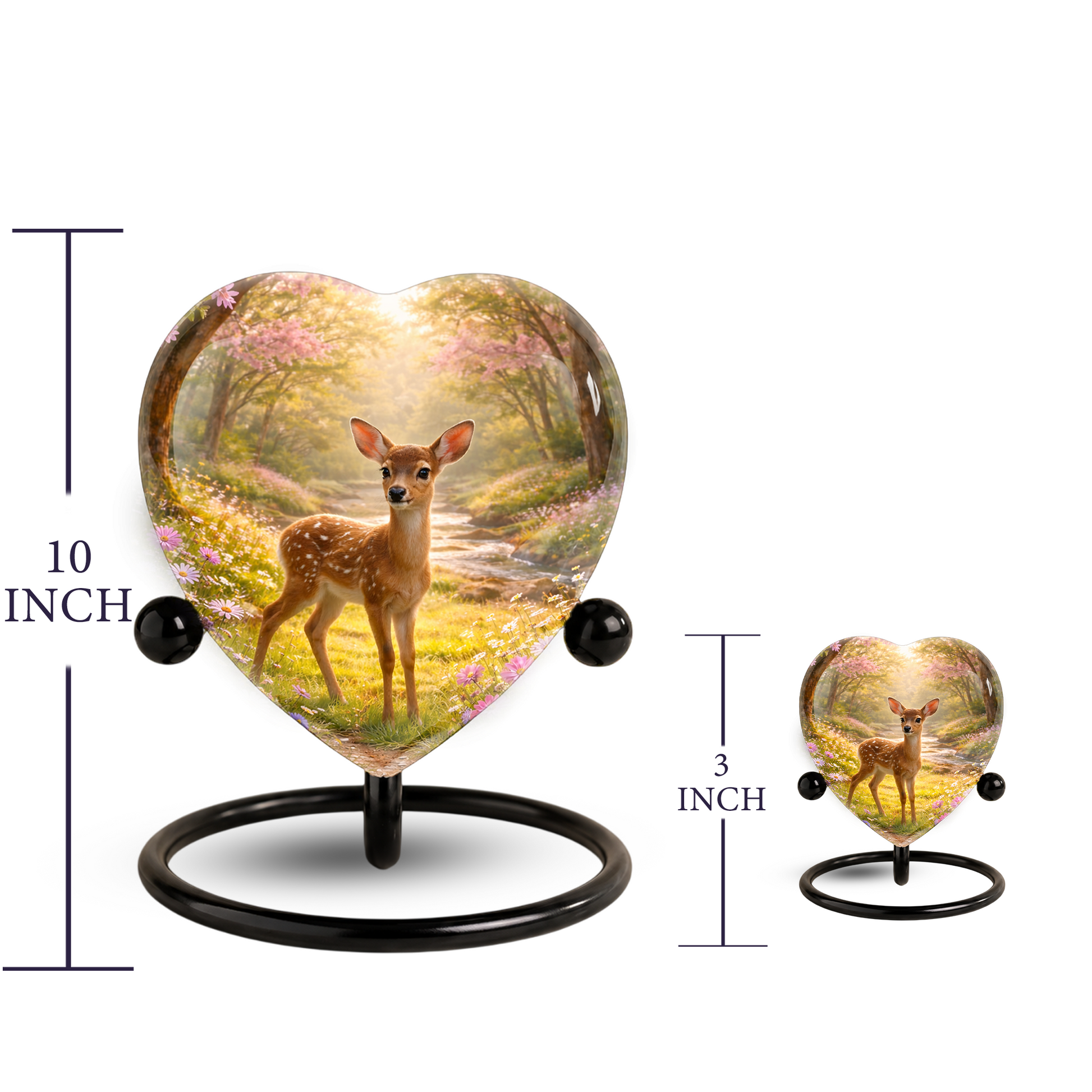 Deer Heart Shaped Urn for Adult Ashes | Adult Cremation Urn & Memorial Urn