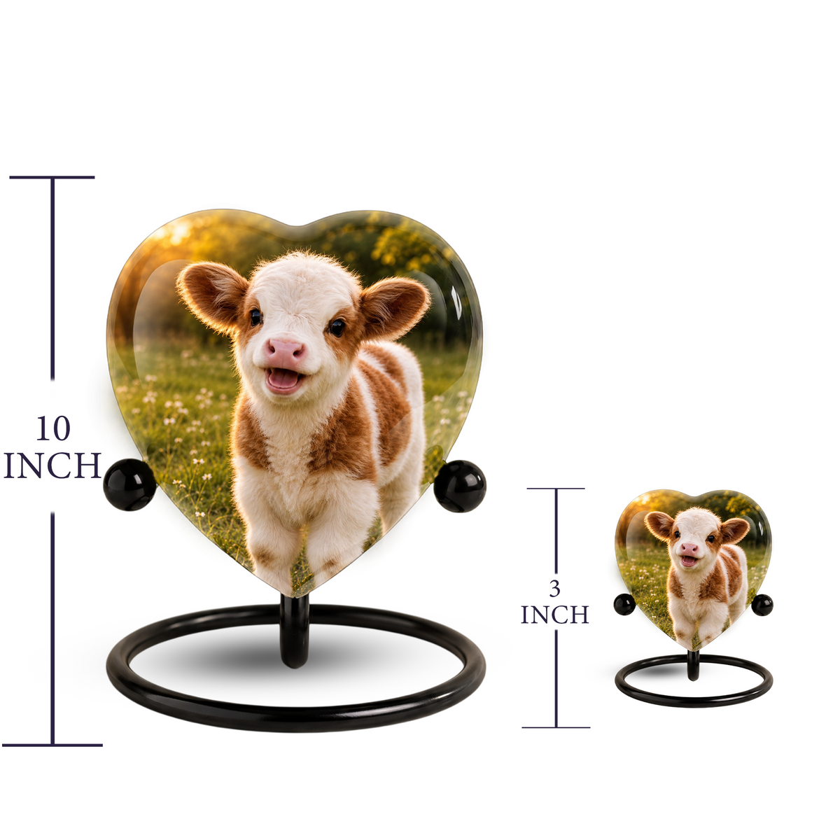 Cow Cremation Urn for Ashes | Personalized Farm Animal Memorial Urn | Handmade Adult Cremation Urn