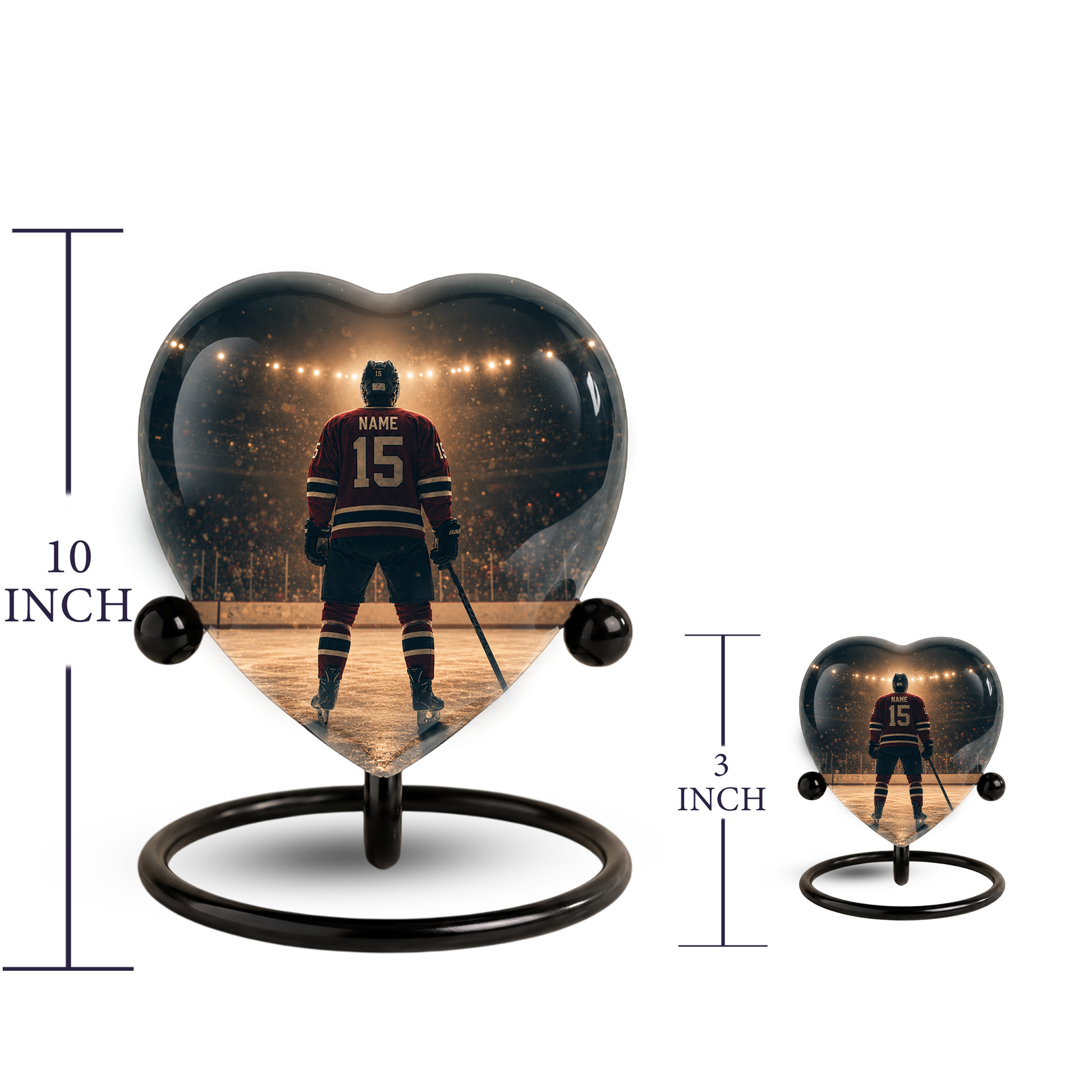 Hockey Adult Urn – Ice Hockey Player Adult Cremation Urn for Ashes