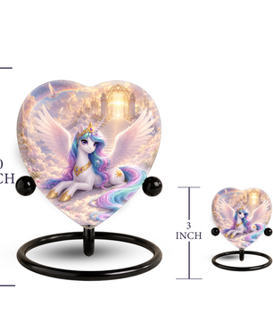 Unicorn Heaven Urn – Adult Urn for Ashes, Unicorn Cremation Urn, Heavenly Rainbow Memorial Urn