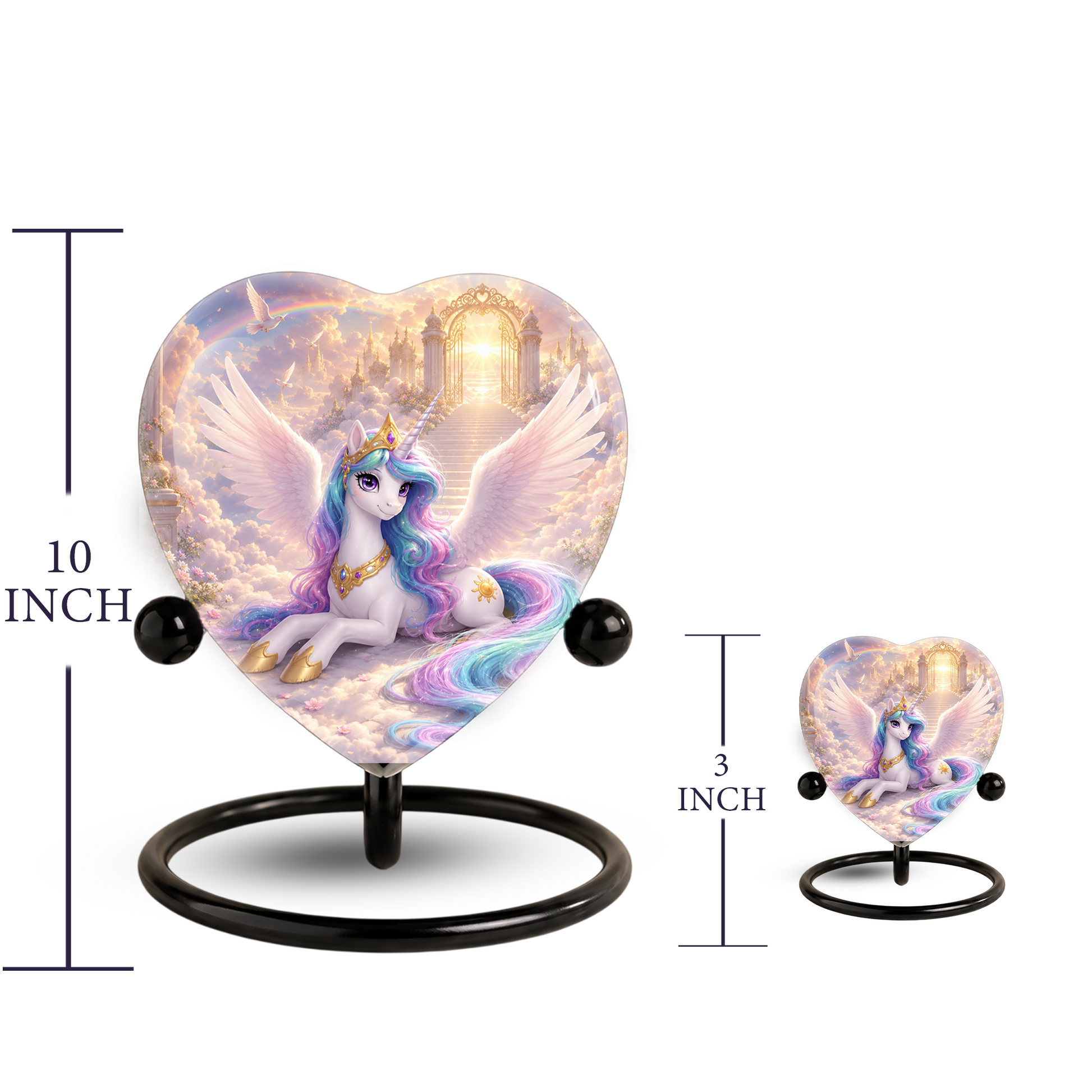 Unicorn Heaven Urn – Adult Urn for Ashes, Unicorn Cremation Urn, Heavenly Rainbow Memorial Urn