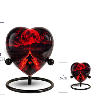 Personalized Motorcycle Urn for Dad, Adult Male Cremation Urn for Ashes, Memorial Urn for Father