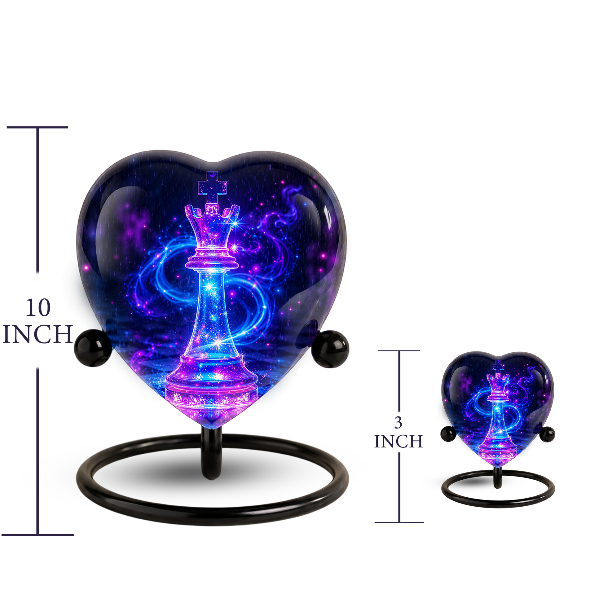 Royal Queen Chess Heart Adult Urn – Adult Urn, Urn for Ashes Adult, Adult Cremation Urns