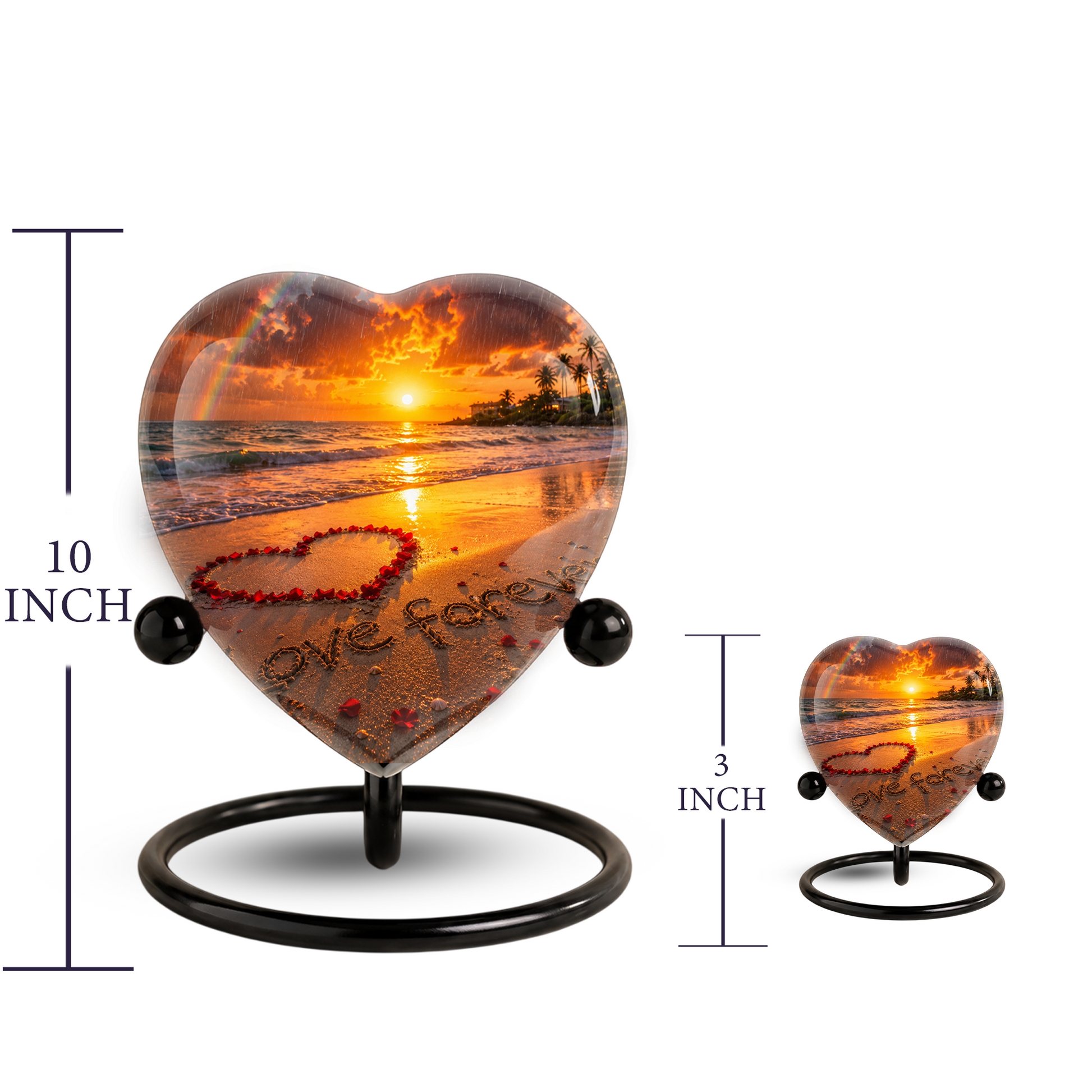 Beach Urn for Human Ashes – Ocean Sunset Cremation Urn, Beach Keepsake Urn & Beautiful Memorial Urn
