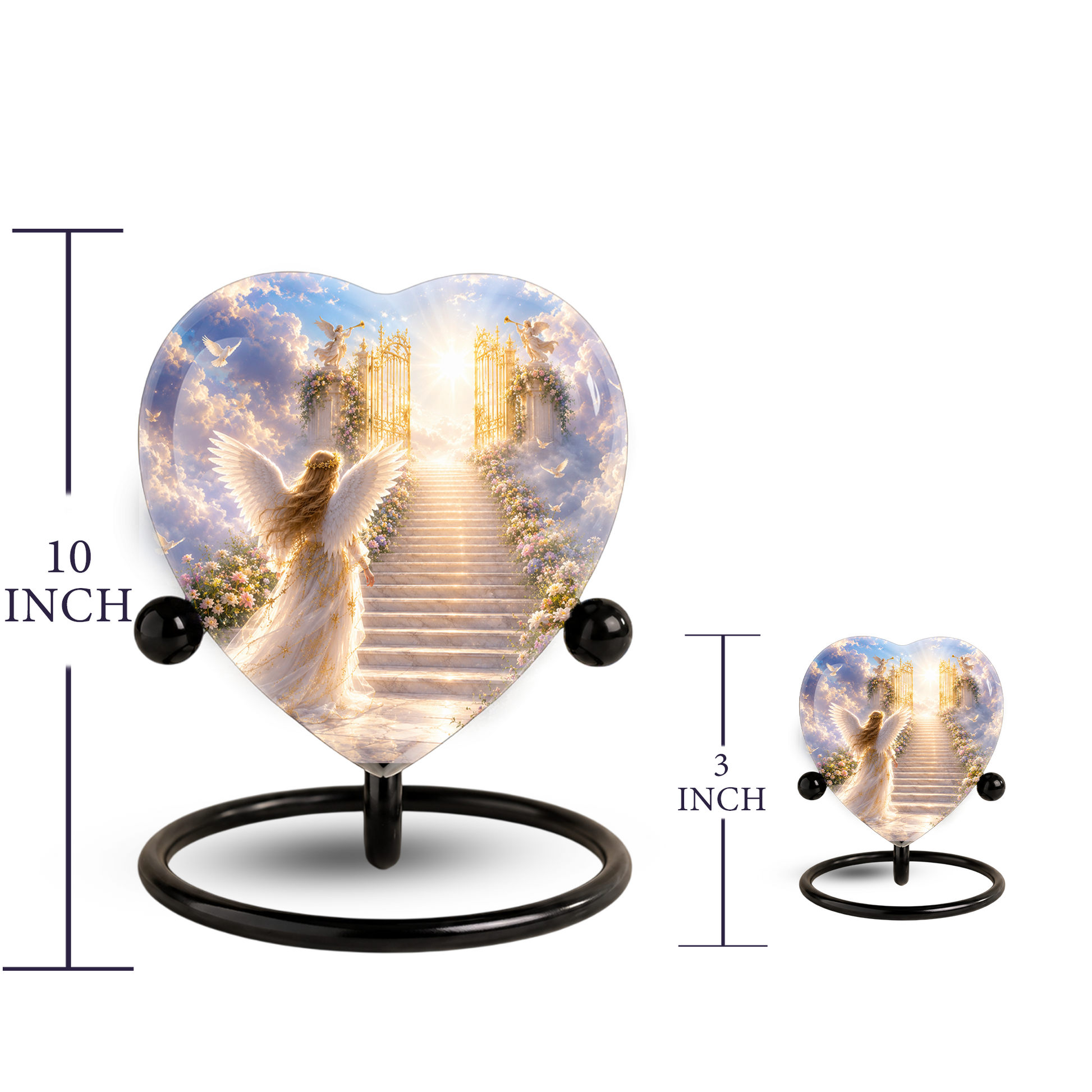 Angel Heaven Urn for Mom – Beautiful Female Adult Cremation Urn, Angel Wing Memorial Urn for Women