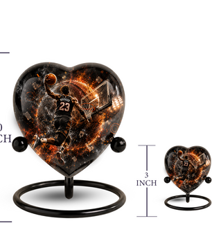 Personalized Basketball Cremation Urn for Ashes | Basketball Memorial Urn for Dad