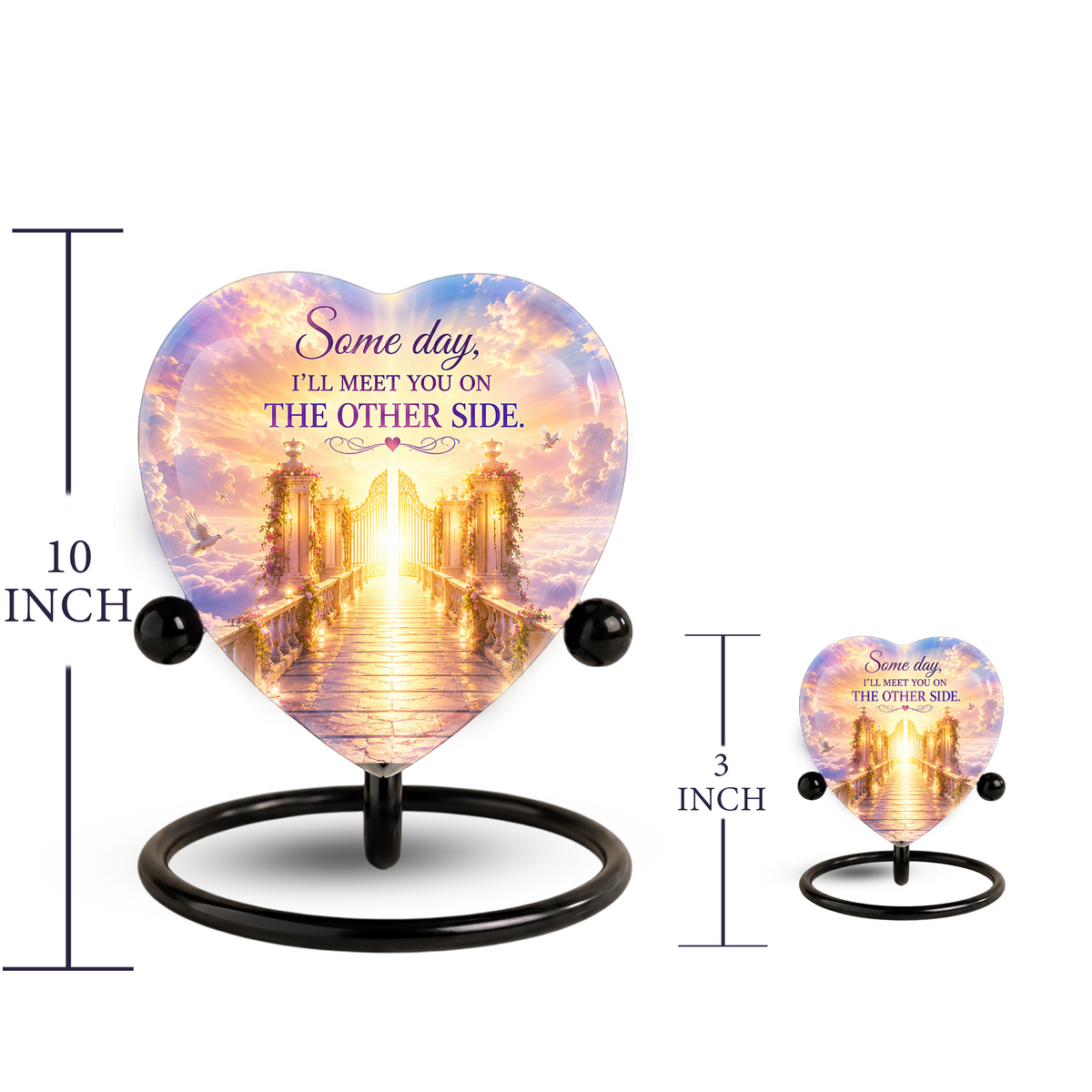 Heavenly Gate Memorial Urn – Adult Urn for Ashes, Heaven Cremation Urn, Heart-Shaped Adult Cremation Urn