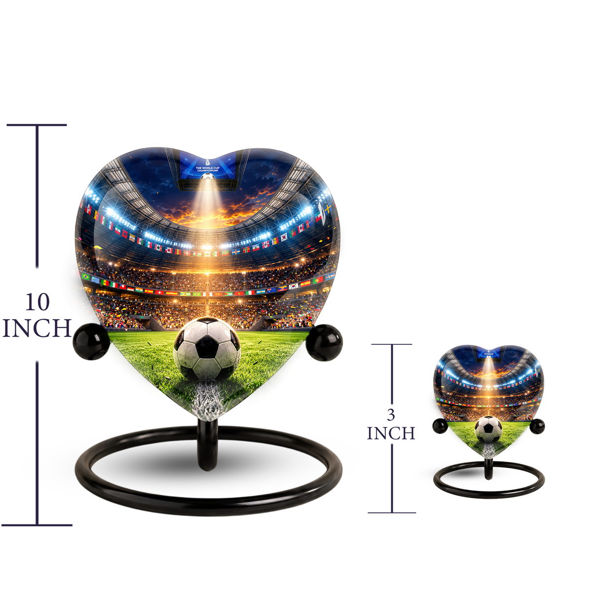 Football Soccer Adult Cremation Urn for Ashes, Personalized Sports Memorial Urn for Men & Adults