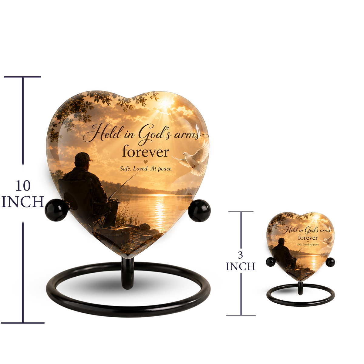 Fishing Urn for Dad – Gone Fishing Cremation Urn, Fishing Urn for Human Ashes & Personalized Dad Urn