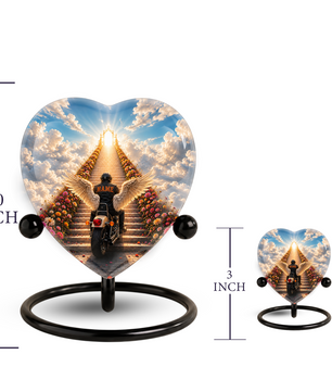 Personalized Motorcycle Cremation Urn for Dad, Adult Male Ashes Memorial Urn, Custom Urn for Father, Son or Man