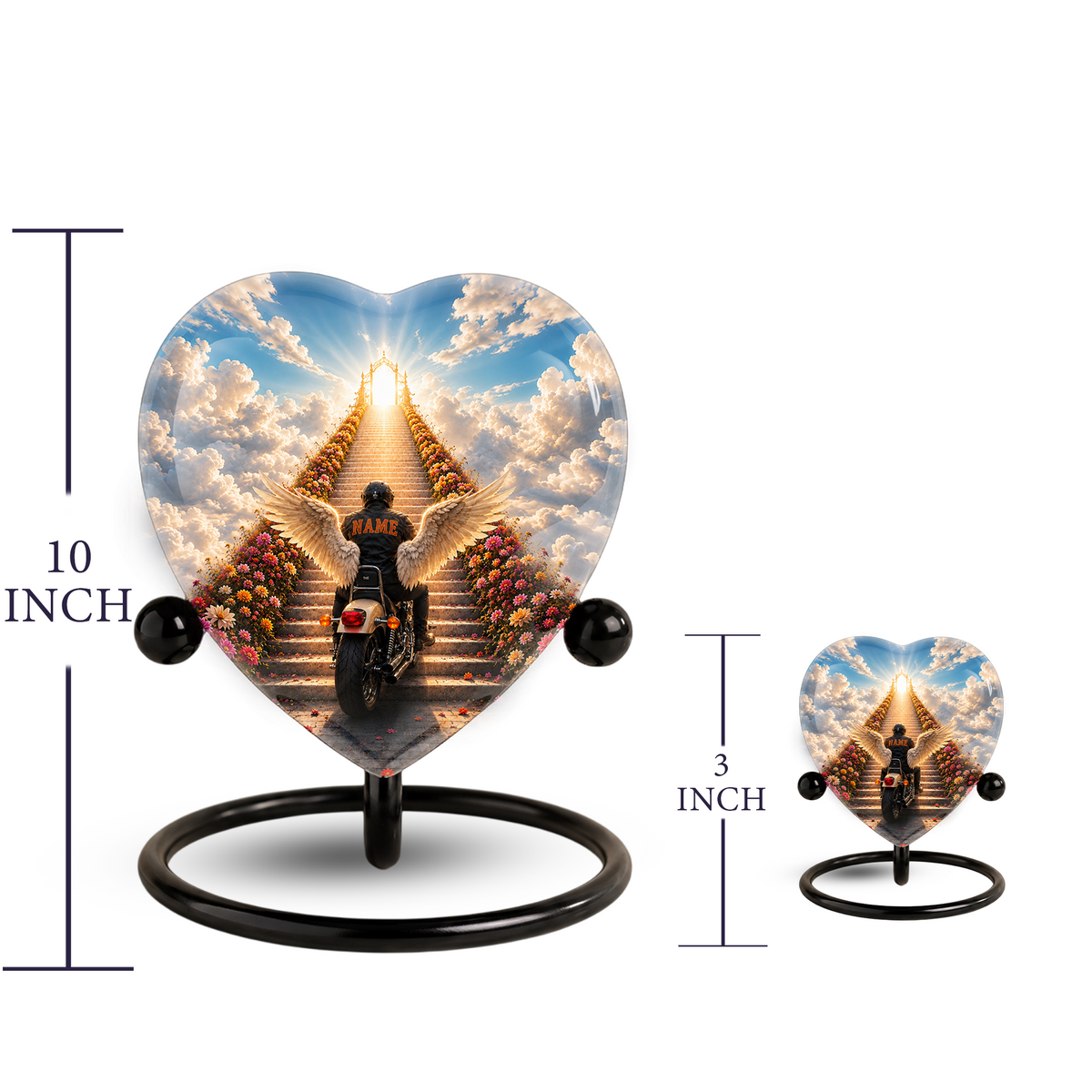 Personalized Motorcycle Cremation Urn for Dad, Adult Male Ashes Memorial Urn, Custom Urn for Father, Son or Man