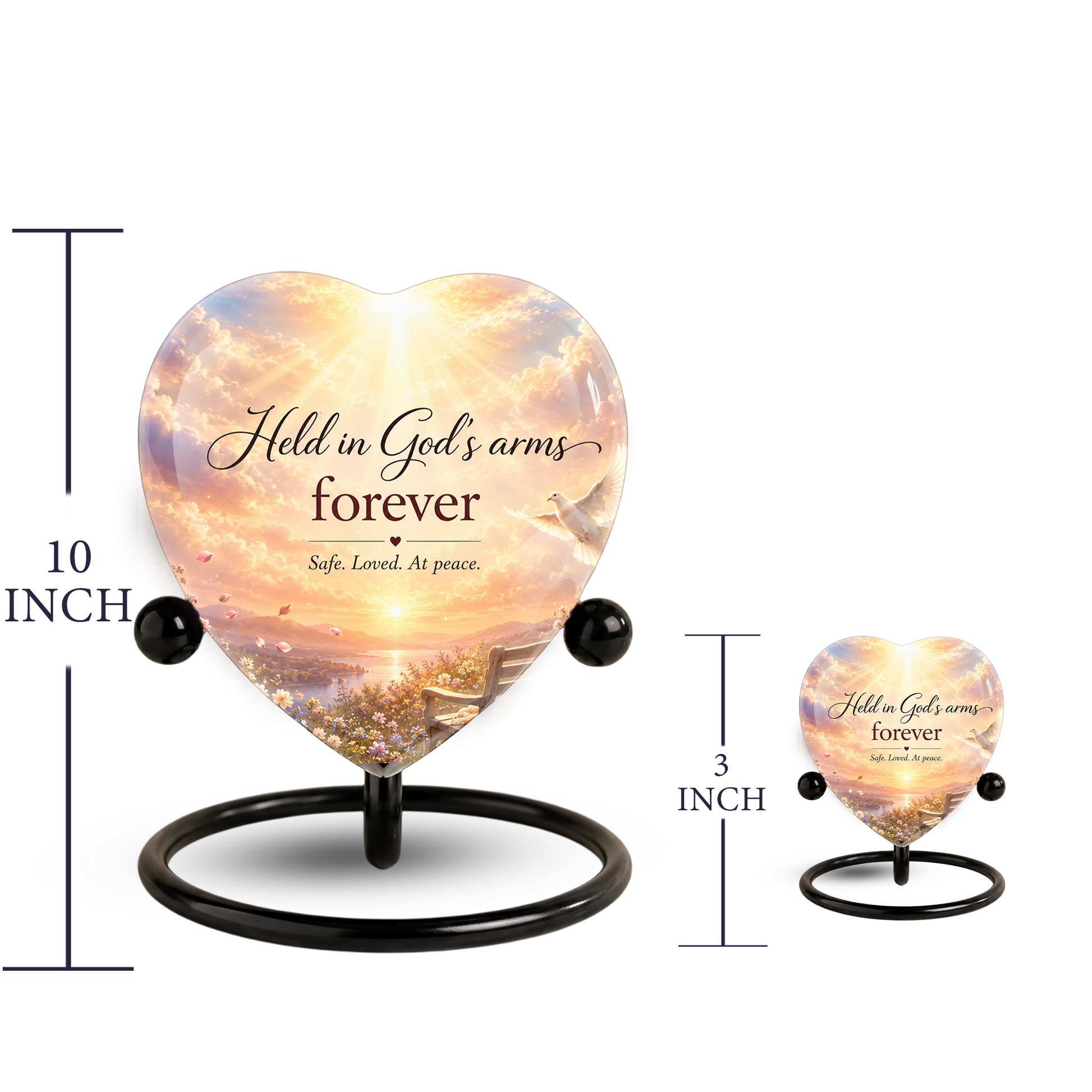 Angel Wing Sunset Urn – Adult Urn for Ashes, Angel Wings Cremation Urn