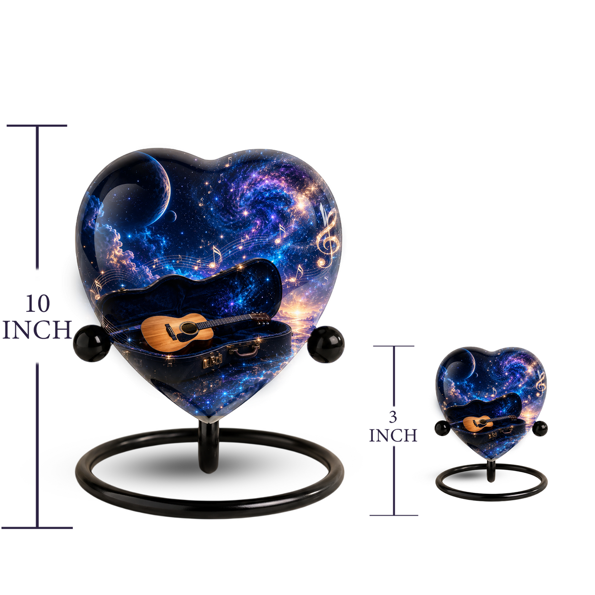 Music Guitar Adult Urn – Guitar Cremation Urn for Adult Ashes, Musical Memorial Adult Urn