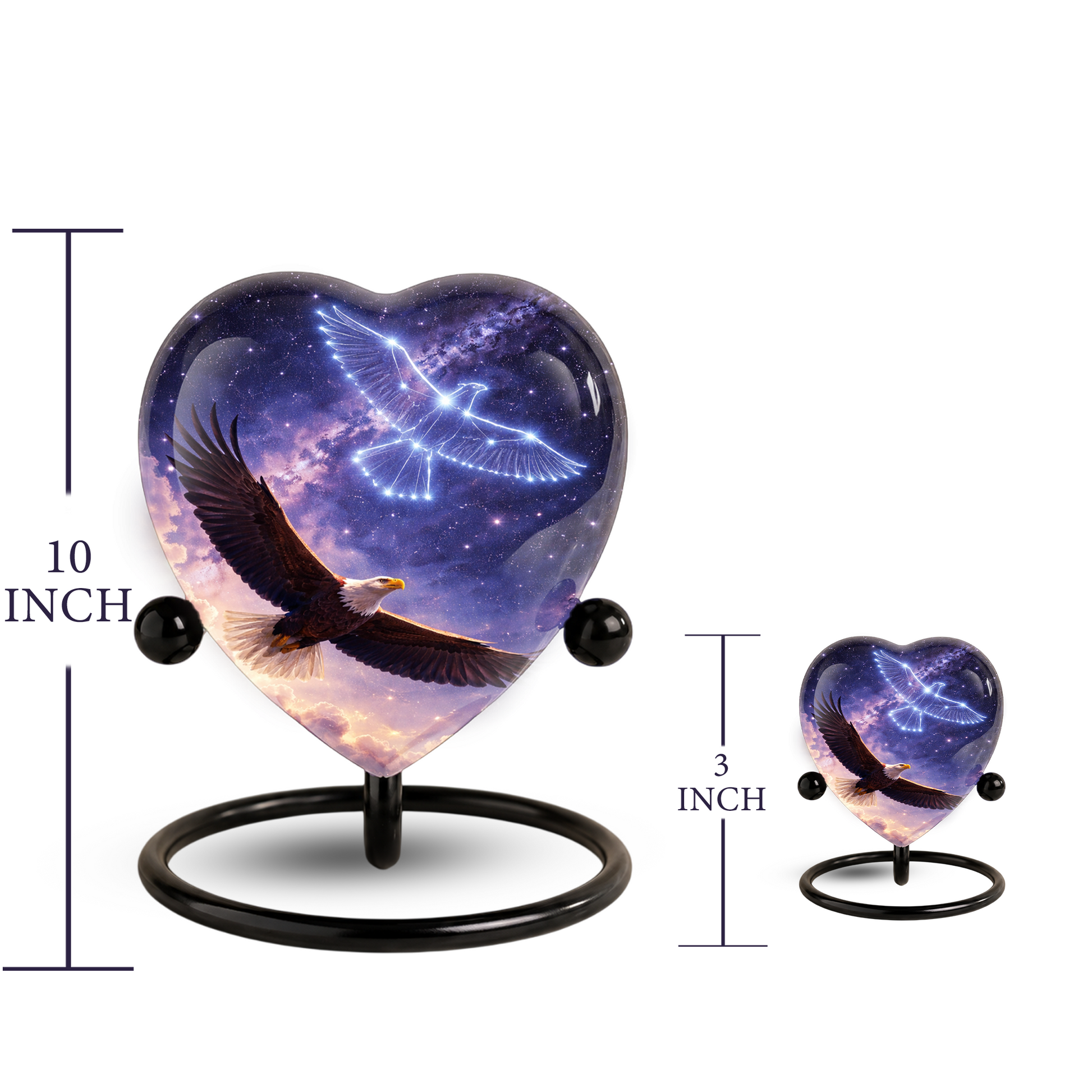 Eagle Heart Memorial Urn, Eagle Adult Urn, Eagle Urns for Adult Ashes, Eagle Adult Urns