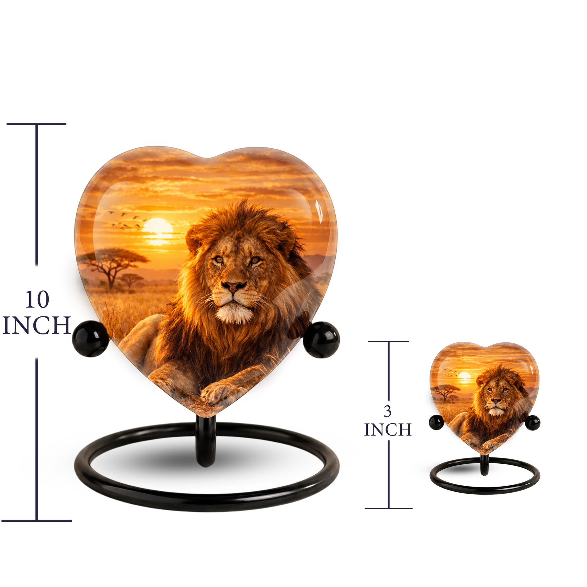 Lion Sunset Urn, Adult Urn, Urns for Adult Ashes, Adult Urns for Ashes, Adult Cremation Urn