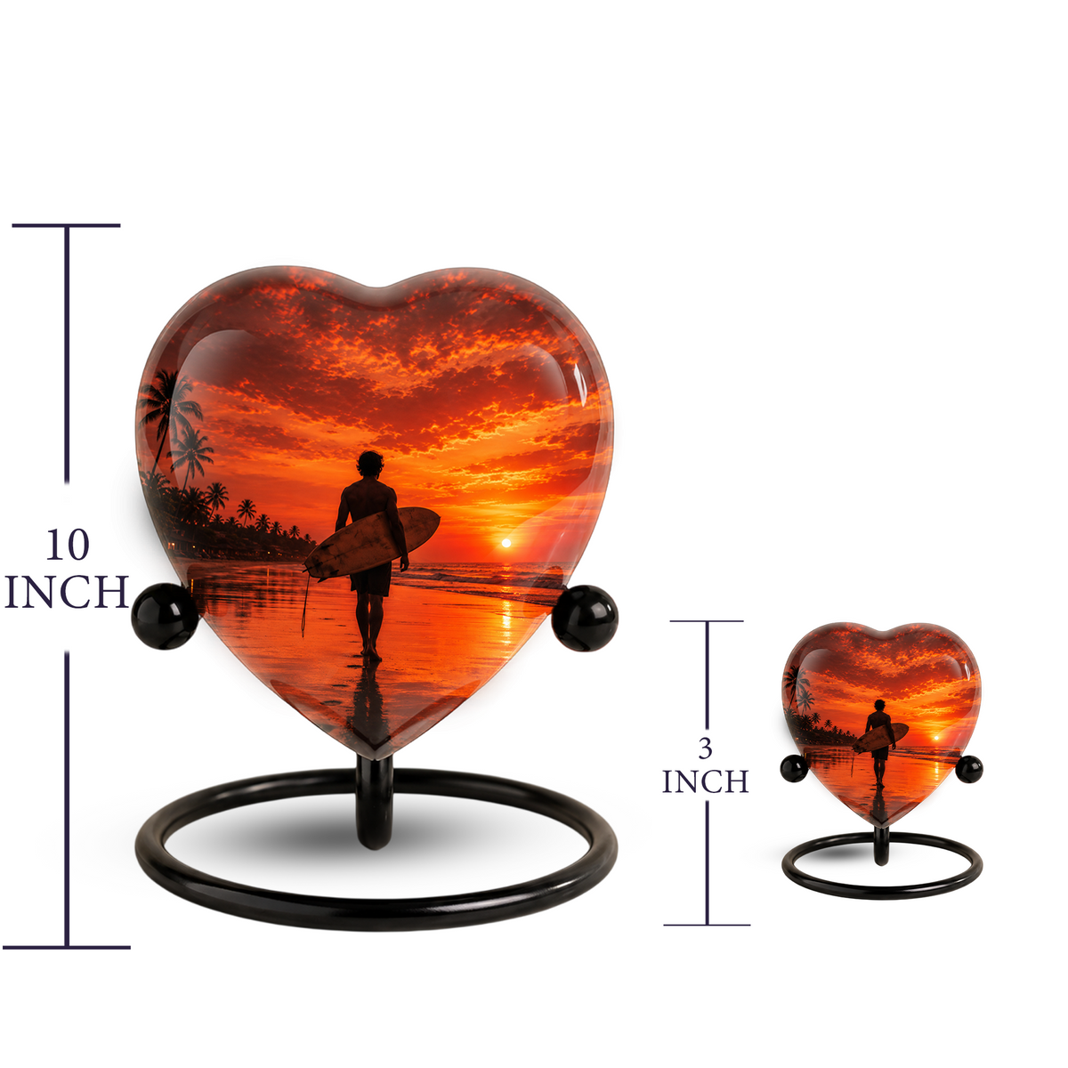 SEO Title  Beach Cremation Urn for Dad, Personalized Ocean Urn for Adult Male Ashes, Surfing Memorial Urn for Father