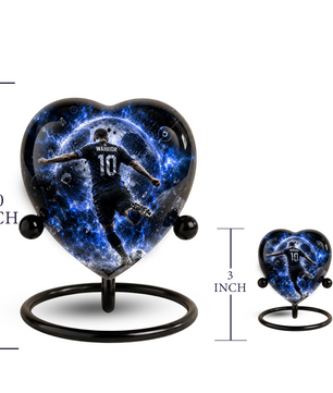 Personalized Soccer Cremation Urn for Ashes | Adult Sports Memorial Urn for Dad & Men