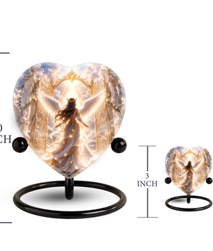 Angel Wing Heaven Urn – Heavenly Angel Wings Cremation Urn, Peaceful Heaven Memorial Urn
